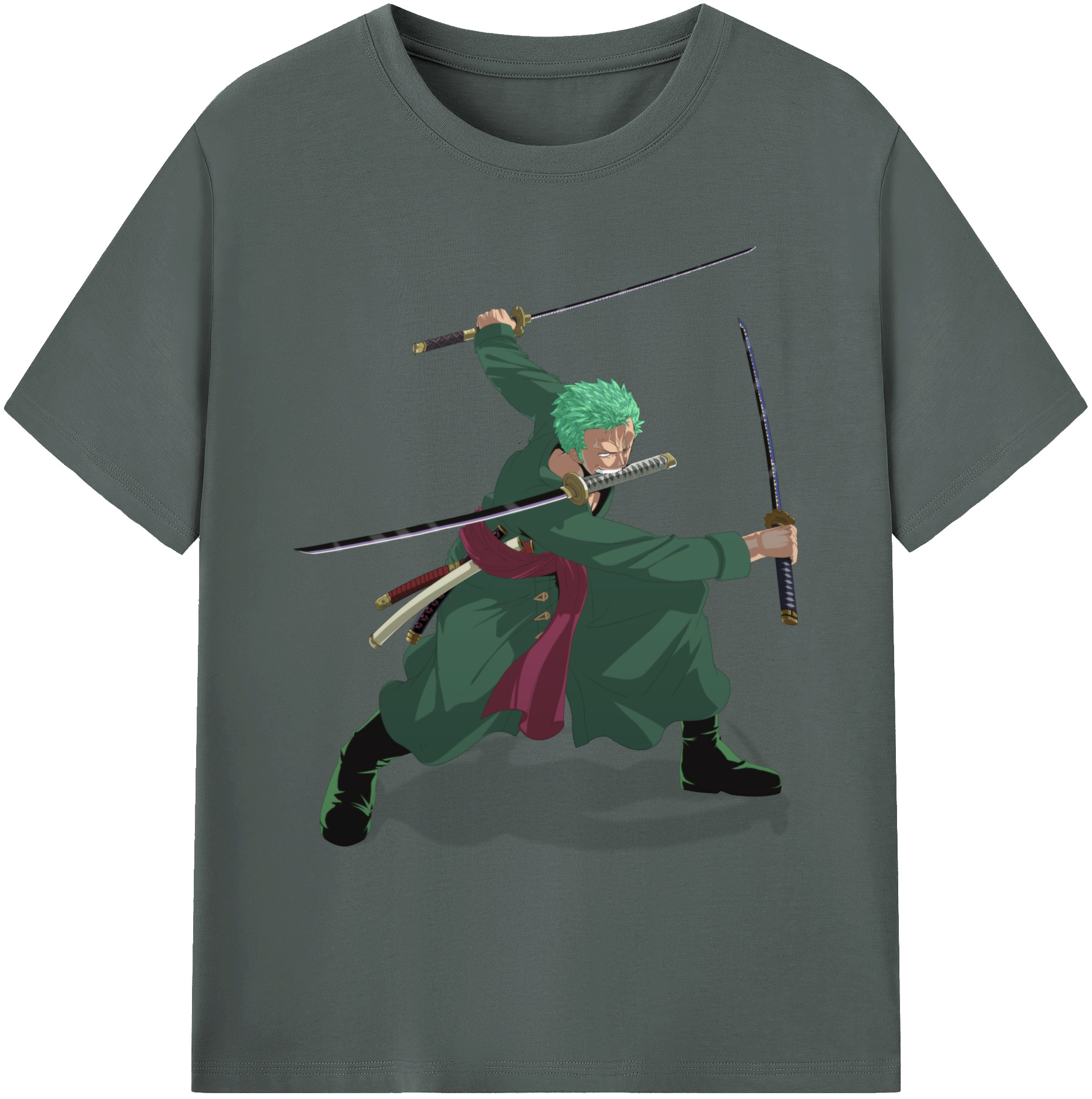 ワンピース ロロノア・ゾロ ONE PIECE Roronoa Zoro 綿100％ メンズ半袖Tシャツ｜肌触りやわらか＆通気性